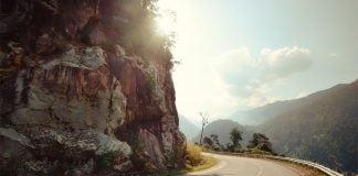 rural mountain road in Mexico