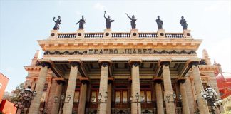 The Teatro Juárez in Guanajuato city.