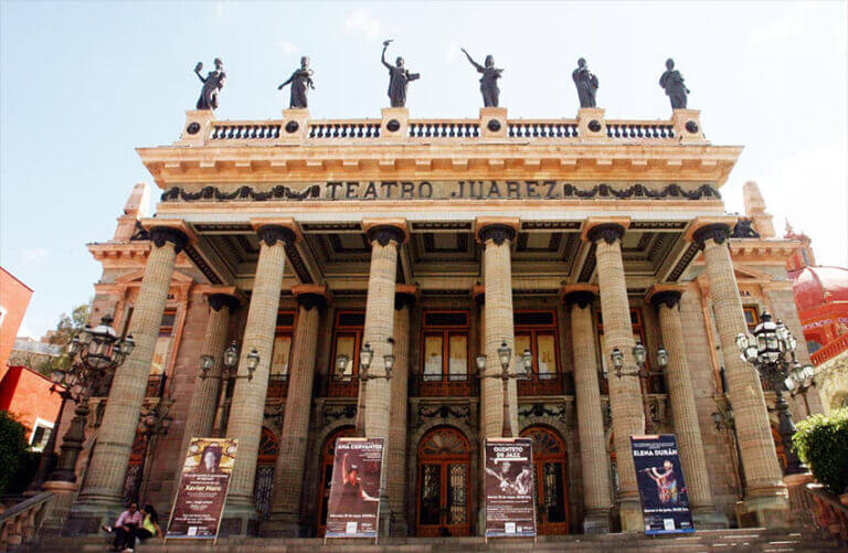 The Teatro Juárez in Guanajuato city.