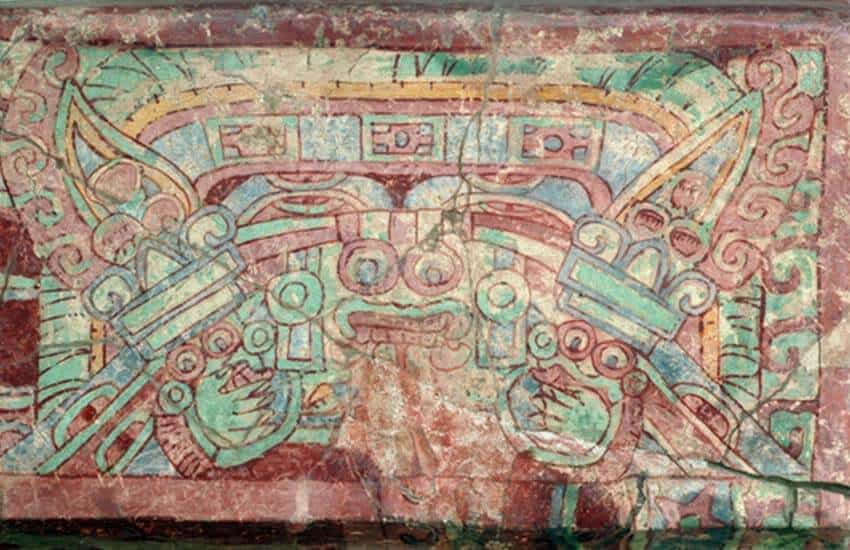 mural in Tetitla section of Teotihuacan