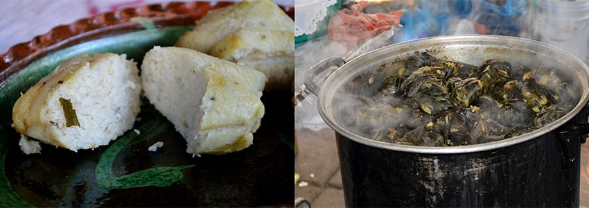 Michoacan local dish corundas