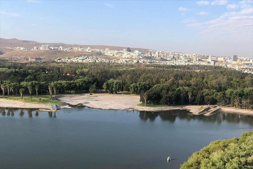 View of the artificial lake in Tangamanga Park 1 in the south of the city at a time when water was not scarce.