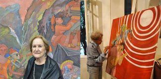 Rina Lazo, left, and Helen Bickham, right