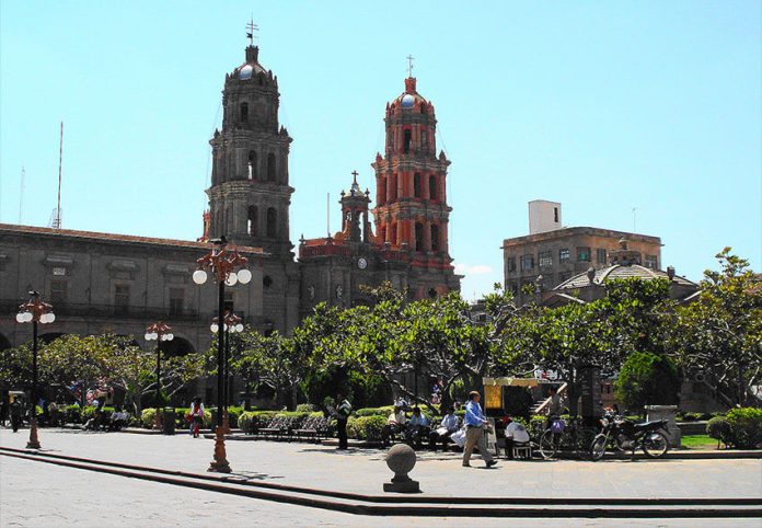The cathedral and main square of San Luis Potosí