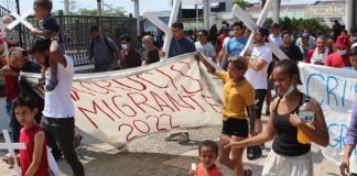 migrant protest in tapachula, chiapas in April 2022