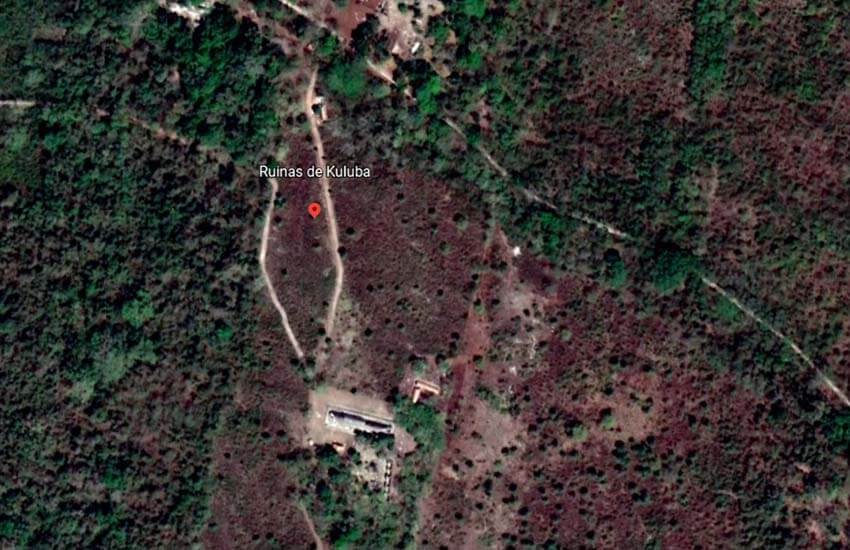 Google Earth view of Kuluba archaeological site, Mexico
