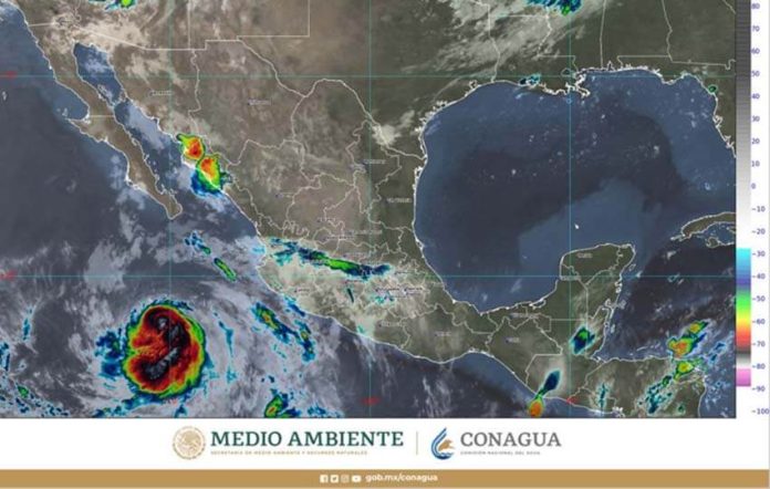 Hurricane Estelle satellite map