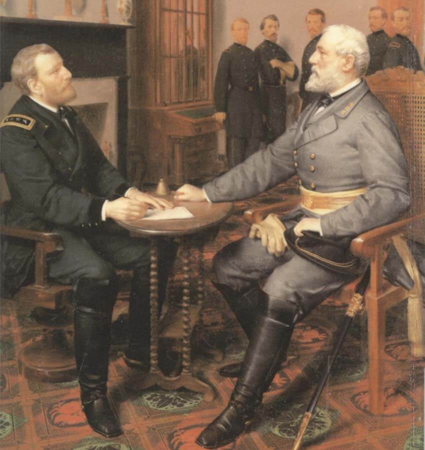 General Robert E. Lee surrender at Appotamattox