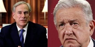 The plan by Abbott, left, is outside his jurisdiction, says López Obrador.