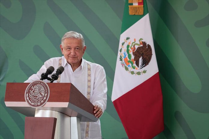 The president at his Friday morning conference in Puerto Vallarta.