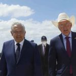 U.S. envoy to Mexico Ken Salazar and President Lopez Obrador