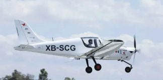 The Halcón 2 is airborne Monday in Guanajuato.