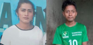 Lizeth before and after her arrest.