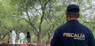 Authorities continue to search for bodies in the area around Los Negritos lake in Michoacán.
