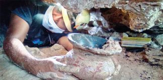 The clay pot found in Playa del Carmen