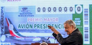 The president's plane raffle took place two years ago