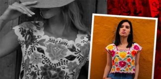 SHEIN design, left, and that of YucaChulas of Yucatán.