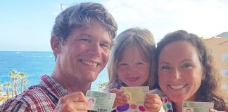Expat family with their Mexican residency cards