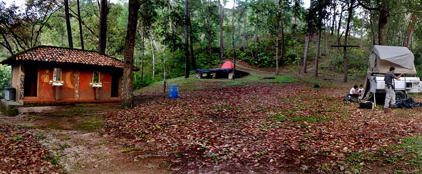 Campsite at Potrero de Mulas wildlife reserve, Jalisco