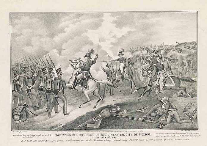 Battle of Churubusco drawing, Mexican American war
