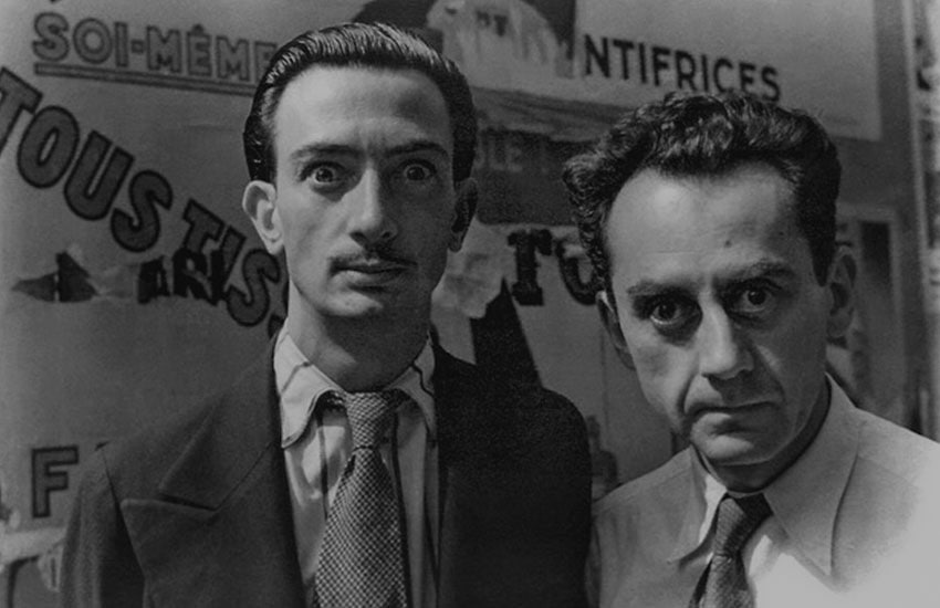 Salvador Dali, left, Edward James, right