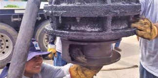 pulling trash out of the draining system