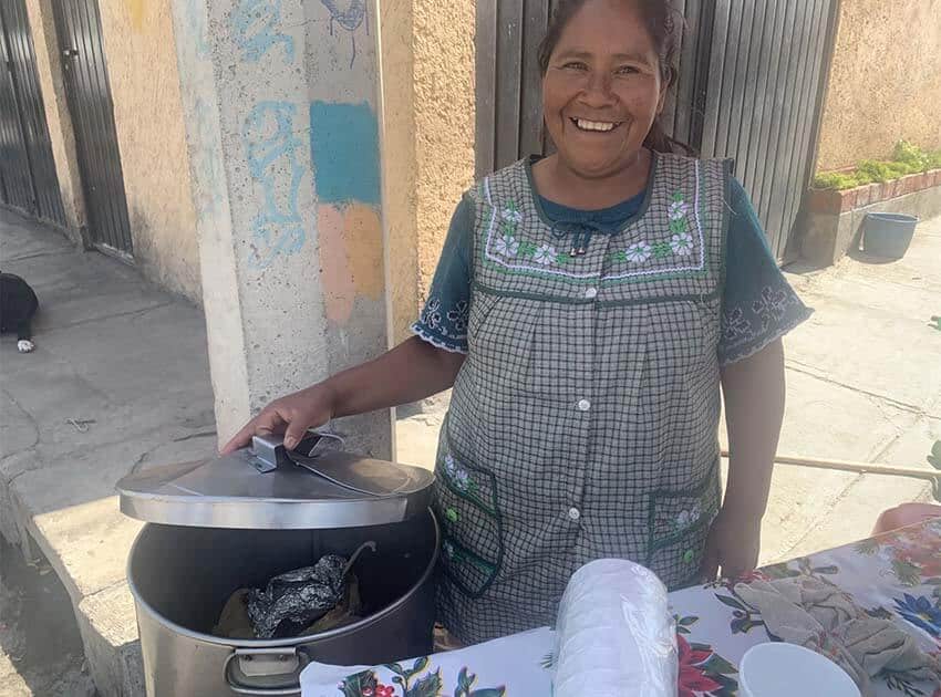 tamales vendor in Mexico City