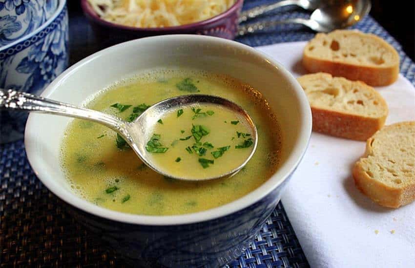 Provençal-style garlic soup