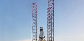 West Titania oil drilling platform