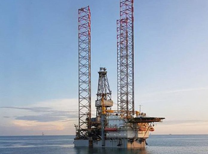 West Titania oil drilling platform
