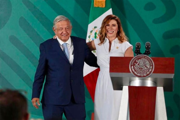 AMLO and Baja California Governor Marina del Pilar