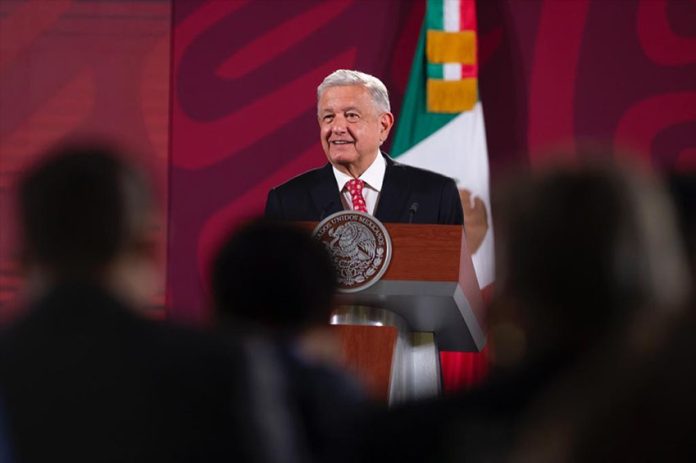 President López Obrador at his Monday press conference.