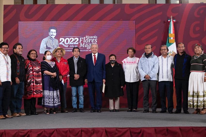 The president was joined on stage by Indigenous and Afro-Mexican leaders.