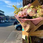 Flowers carry message of peace in Tijuana.