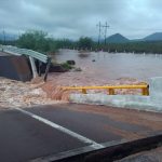 Flooding damaged federal highway 15 in several areas, and took out part of El Valiente bridge.