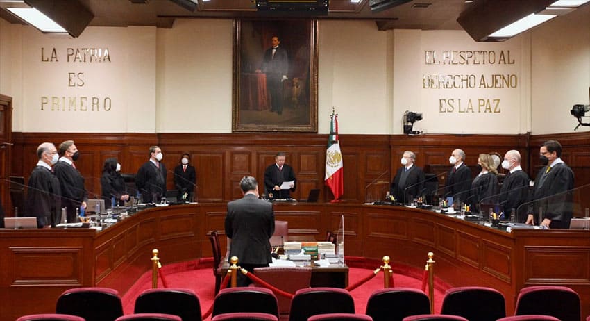Chief Justice Arturo Zaldívar presides over a session of the Supreme Court.