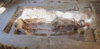 Tomb at Oxtankah site, Chetumal