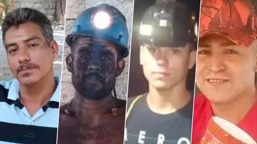 Mario Alberto Cabriales Uresti, José Rogelio Moreno Leija, José Rogelio Moreno Morales and Hugo Tijerina Amaya (from left to right) are four of the miners who were trapped in the August 3 accident.