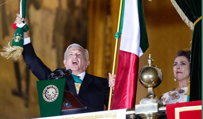 President López Obrador’s first Cry of Dolores in Mexico City