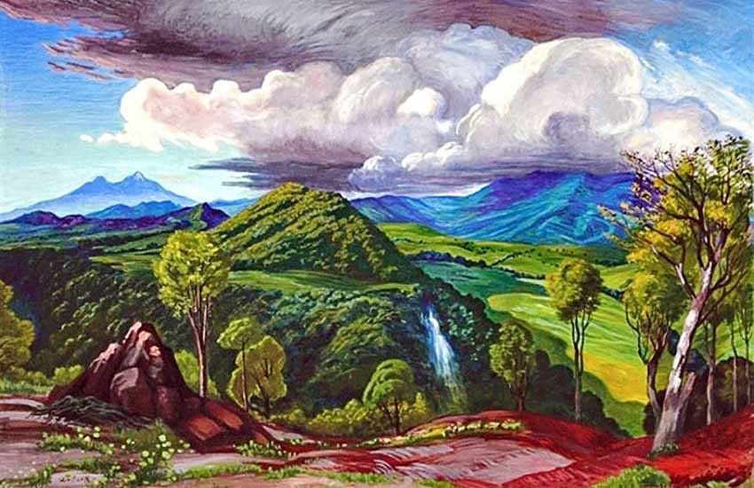 The Pihuamo Valley between Jalisco and Michoacán by Mexican artist Dr. Atl.