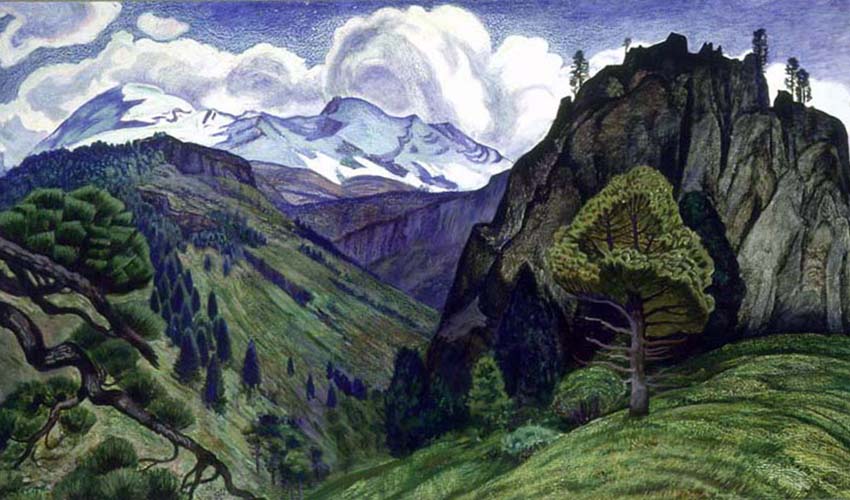 Landscape with Iztaccihuatl by Dr. Atl