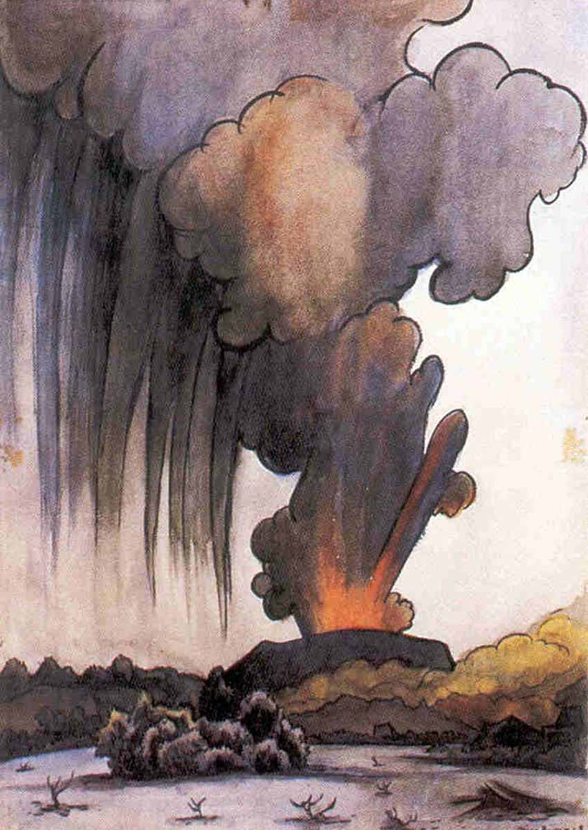 Diego Rivera's Paisaje de una Erupción