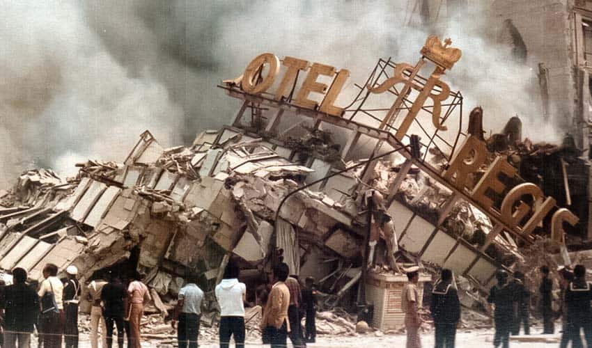 1985 Mexico CIty earthquake damage