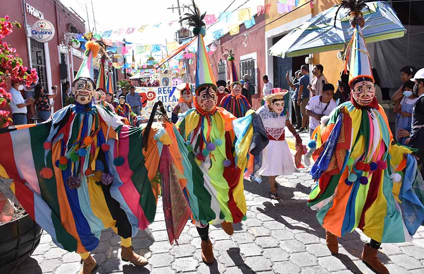 Dancers from Ixtepec, Puebla, participating this past Sunday at the Atlixcáyotl festival in Atlixco, Puebla.