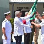 AMLO at installation ceremony in Las Islas Marias, Mexico