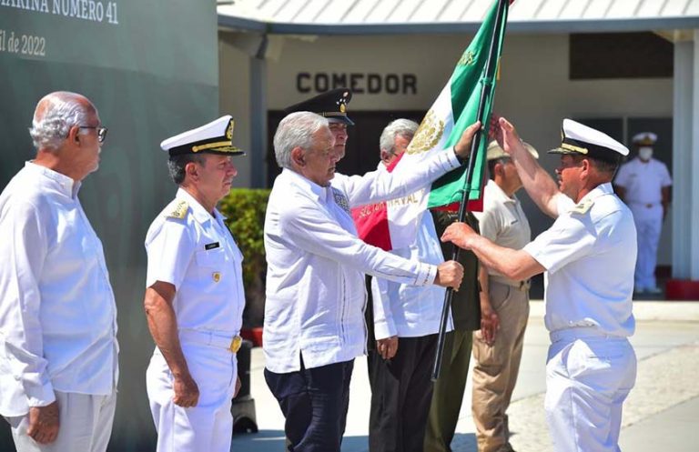 AMLO at installation ceremony in Las Islas Marias, Mexico