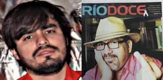 Damaso Lopez Serrano, left, Mexican journalist Javier Valdez, right