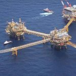 Ku Maloob Zaap oil and gas drilling platform in Campeche Sound