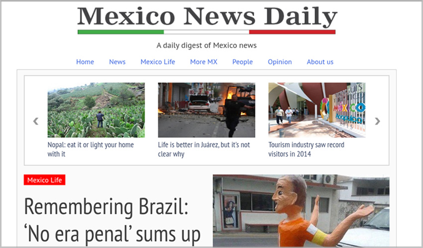 Image of Mexiconewsdaily.com in 2014
