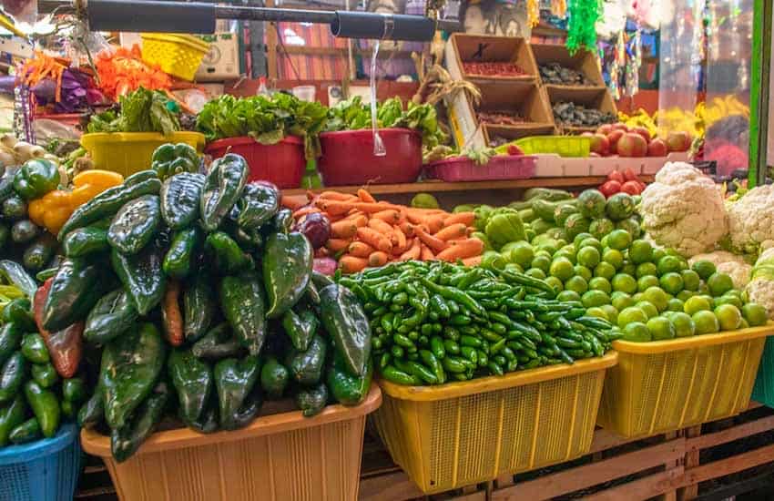 Food market in San Miguel de Allende